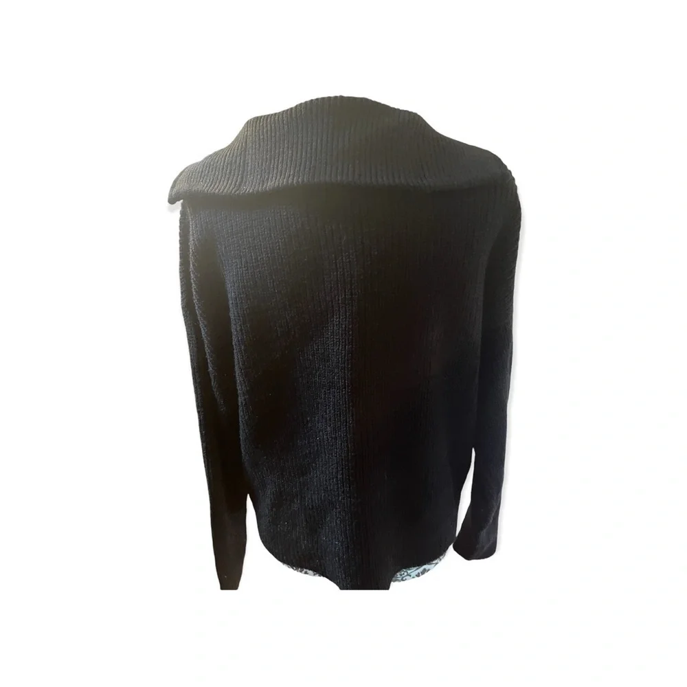 Black Zip Up Sweater - Picture 2 of 2